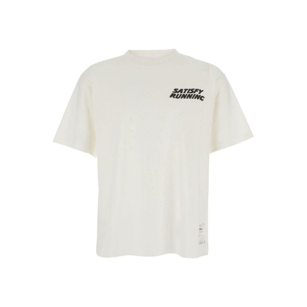 Satisfy Men White Cotton Women's T-Shirt With Front Logo